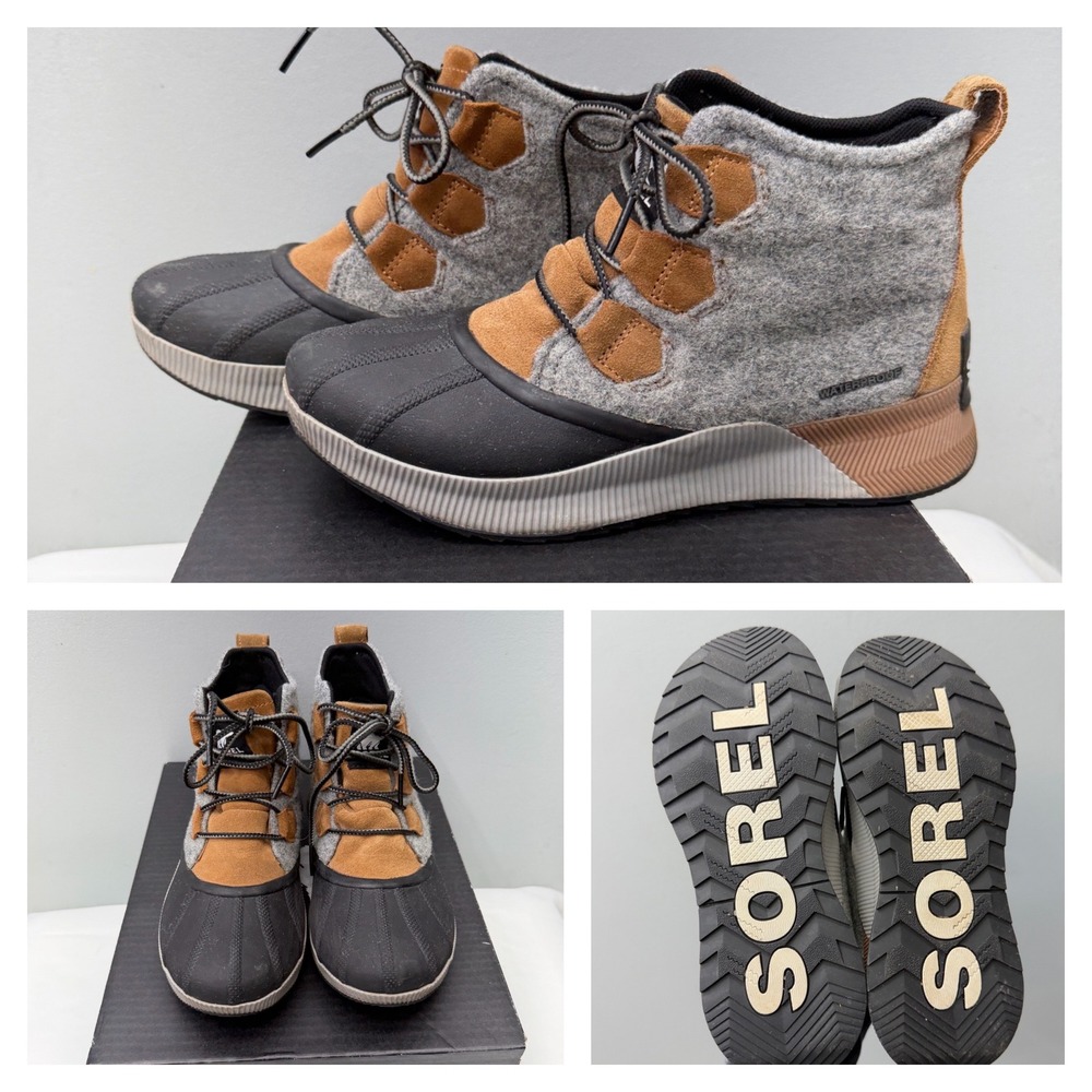 Sorel Out N About III Classic Waterproof Boots Womens 7.5 Camel Black NL4428-224